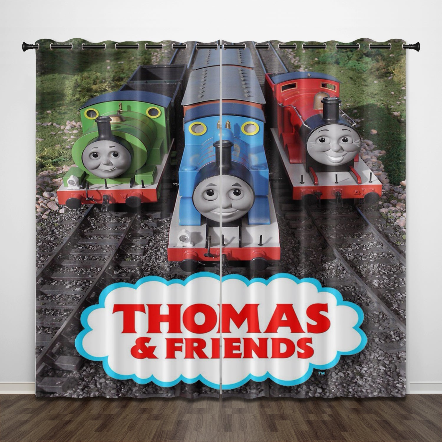 2024 NEW Thomas & Friends Curtains Pattern Blackout Window Drapes