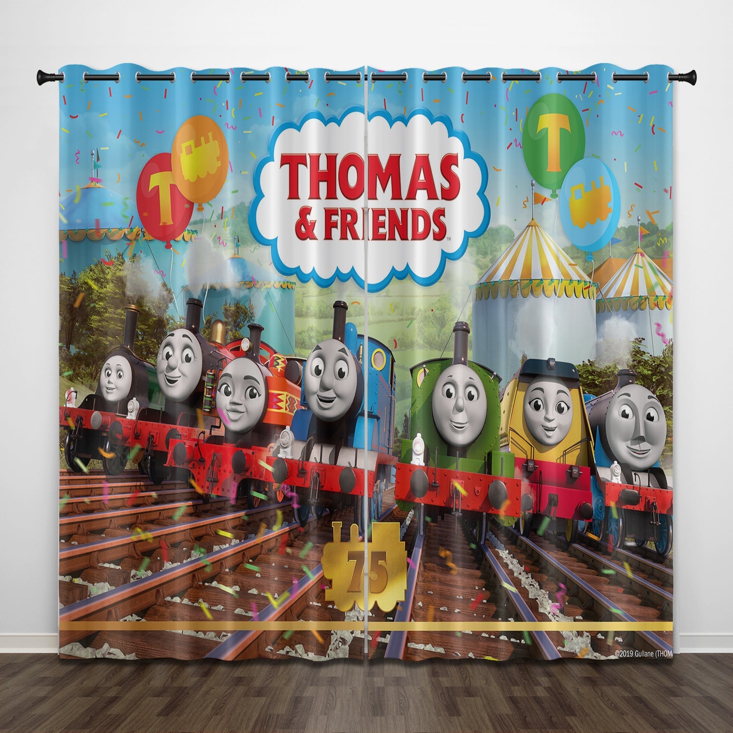 2024 NEW Thomas & Friends Curtains Pattern Blackout Window Drapes