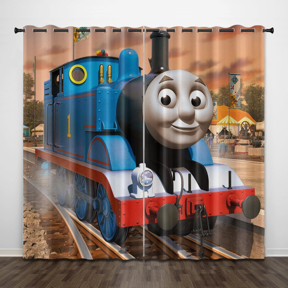 2024 NEW Thomas & Friends Curtains Pattern Blackout Window Drapes