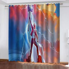 2024 NEW Thor 4 Love and Thunder Curtains Blackout Window Drapes