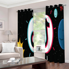 2025 NEW Tiktok Curtains 2 Panels Blackout Window Drapes for Room Decoration