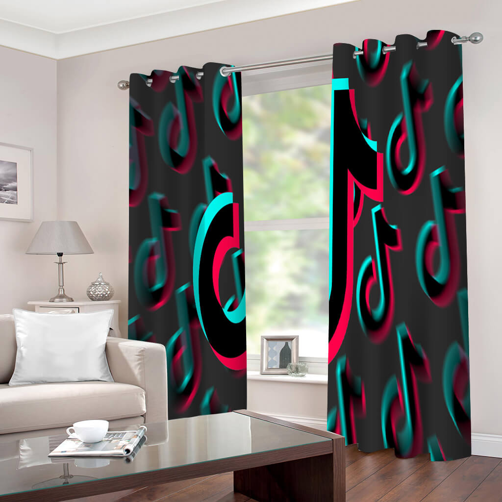 2025 NEW Tiktok Curtains 2 Panels Blackout Window Drapes for Room Decoration