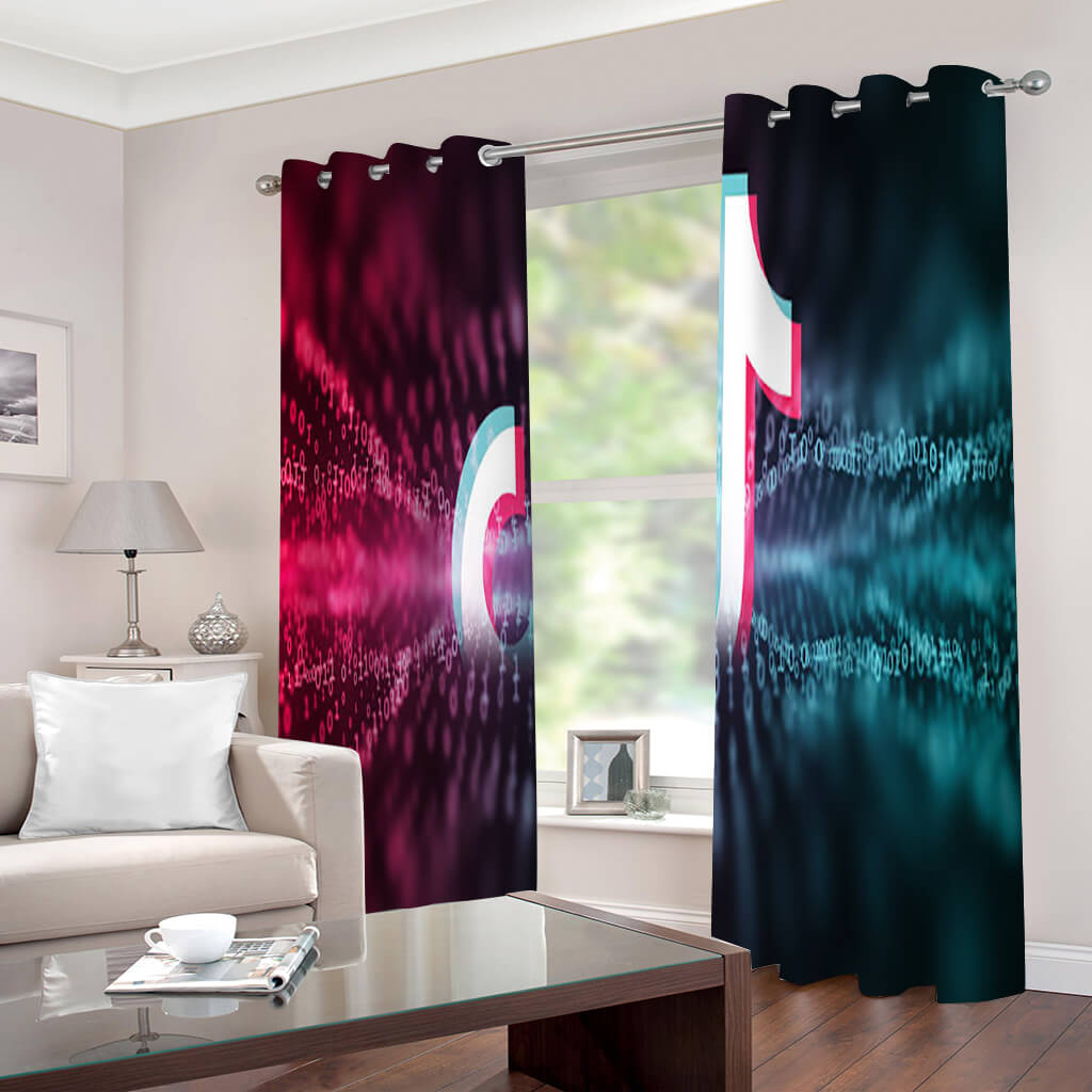 2025 NEW Tiktok Curtains 2 Panels Blackout Window Drapes for Room Decoration