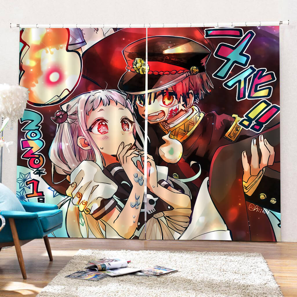 2025 NEW Toilet-bound Hanako-kun Curtains Blackout Window Drapes Room Decoration