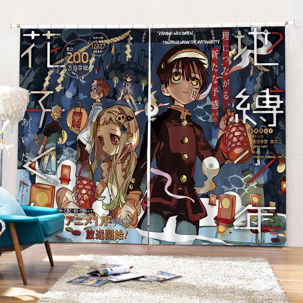 2025 NEW Toilet-bound Hanako-kun Curtains Blackout Window Drapes Room Decoration