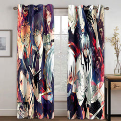 2025 NEW Tokyo Ghoul Curtains Cosplay Blackout Window Treatments Drapes for Room Decor