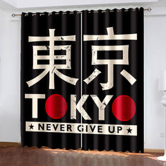 2024 NEW Tokyo Ghoul Curtains Pattern Blackout Window Drapes