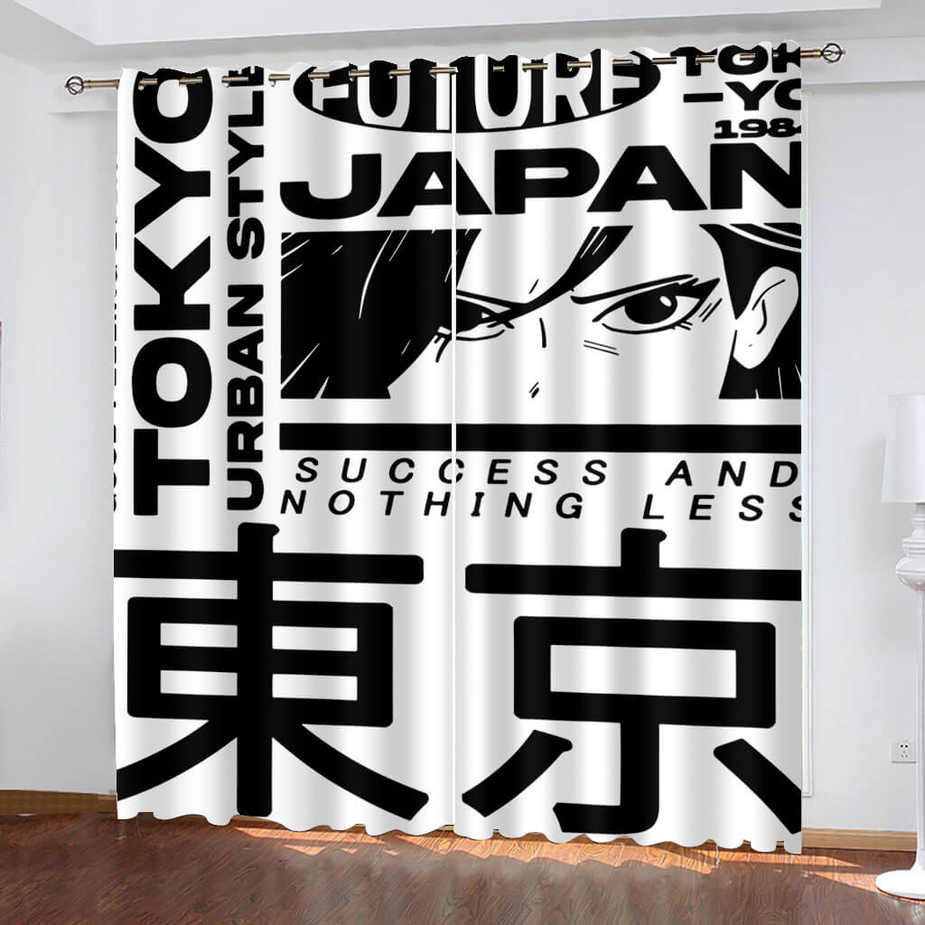 2024 NEW Tokyo Ghoul Curtains Pattern Blackout Window Drapes