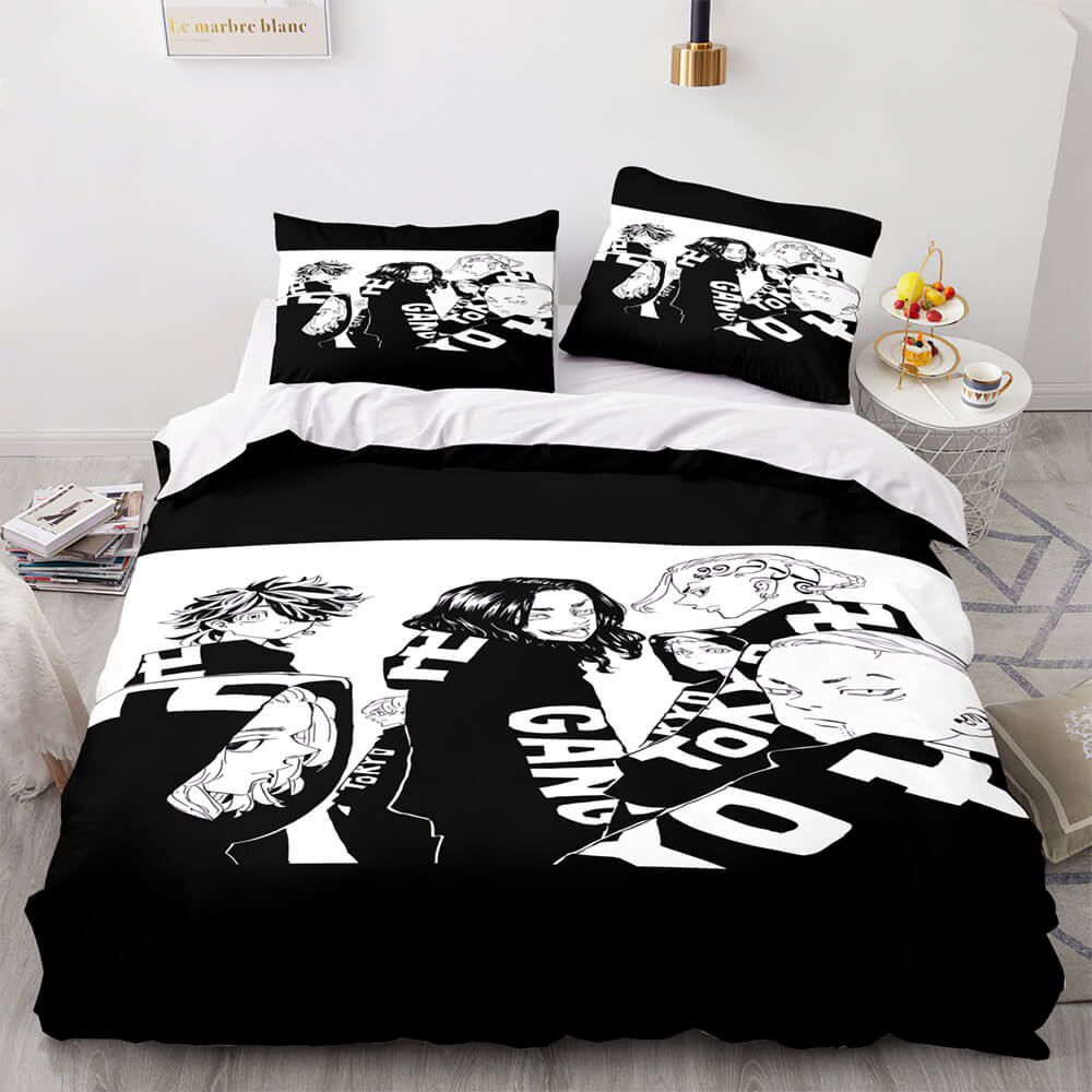 2024 NEW Tokyo Revengers Cosplay 3 Piece Bedding Set Quilt Cover