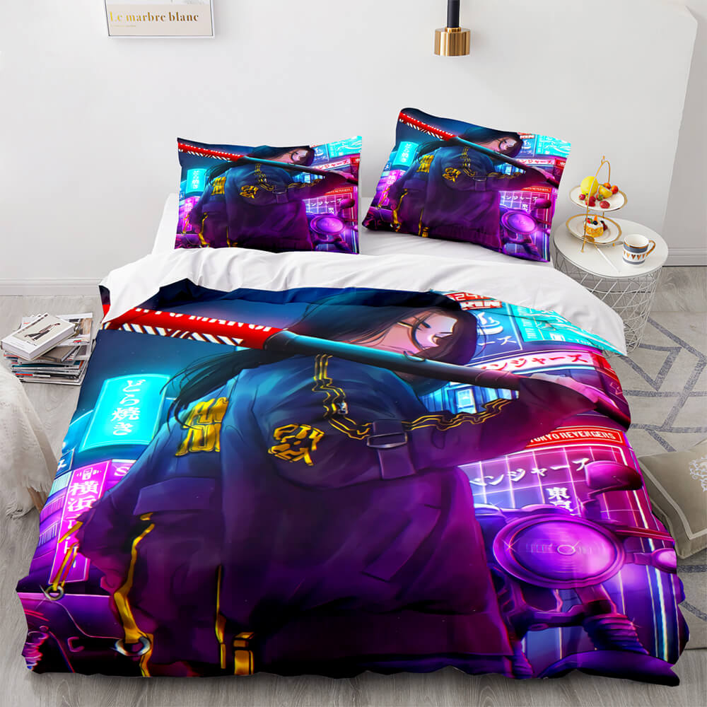 2024 NEW Tokyo Revengers Cosplay 3 Piece Bedding Set Quilt Cover