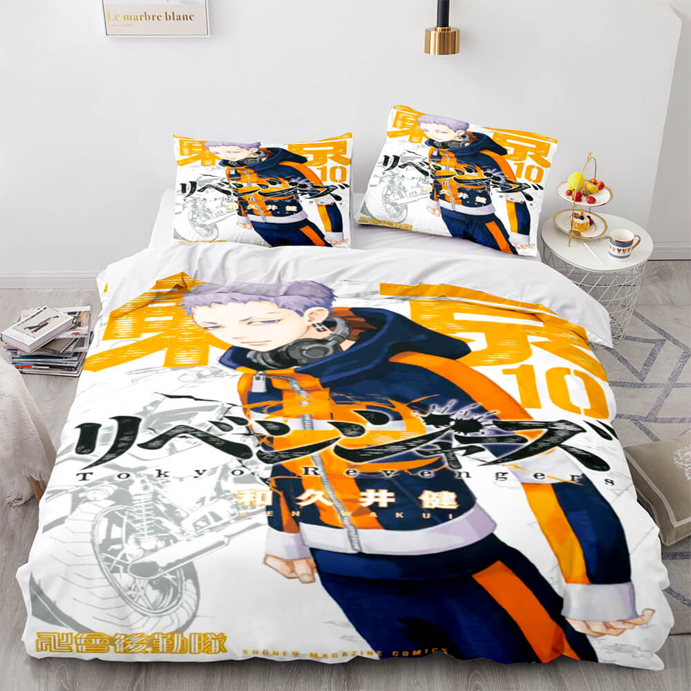 2024 NEW Tokyo Revengers Cosplay 3 Piece Bedding Set Quilt Cover