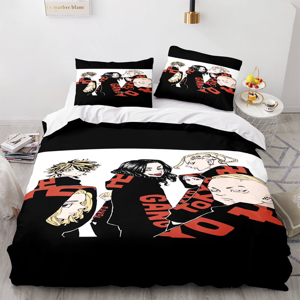 2024 NEW Tokyo Revengers Cosplay 3 Piece Bedding Set Quilt Cover