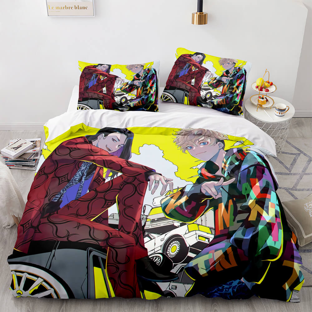 2024 NEW Tokyo Revengers Cosplay 3 Piece Bedding Set Quilt Cover