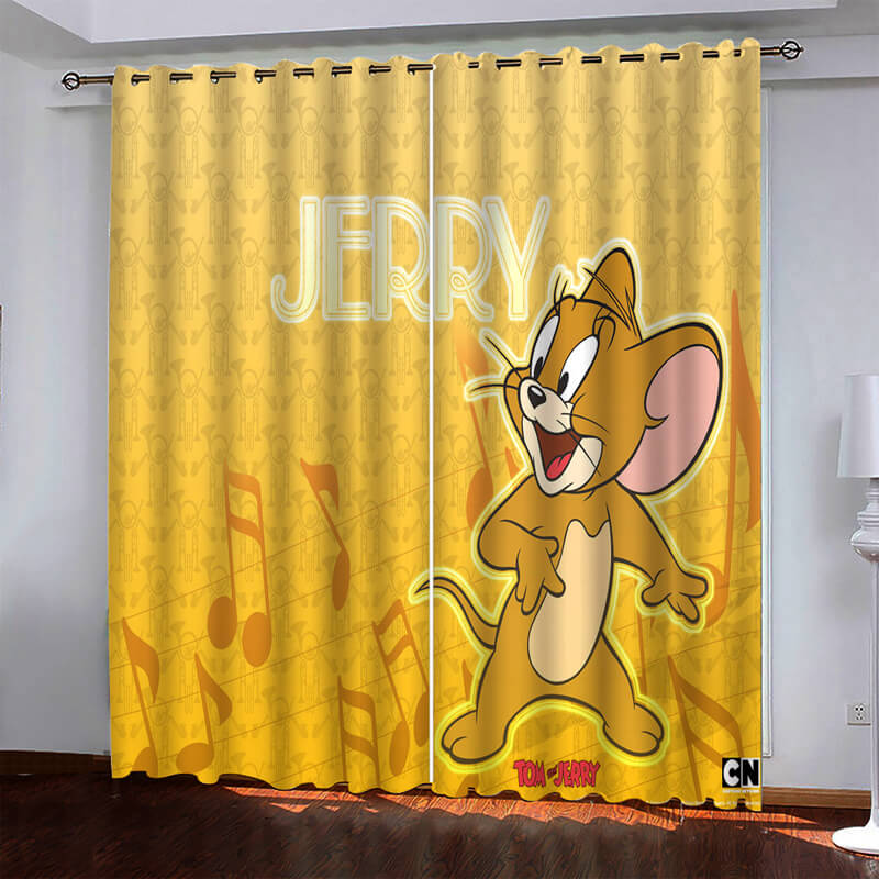 2024 NEW Tom and Jerry Curtains Pattern Blackout Window Drapes