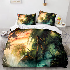 2024 NEW Tomb Raider Pattern Bedding Sets Quilt Covers Without Filler
