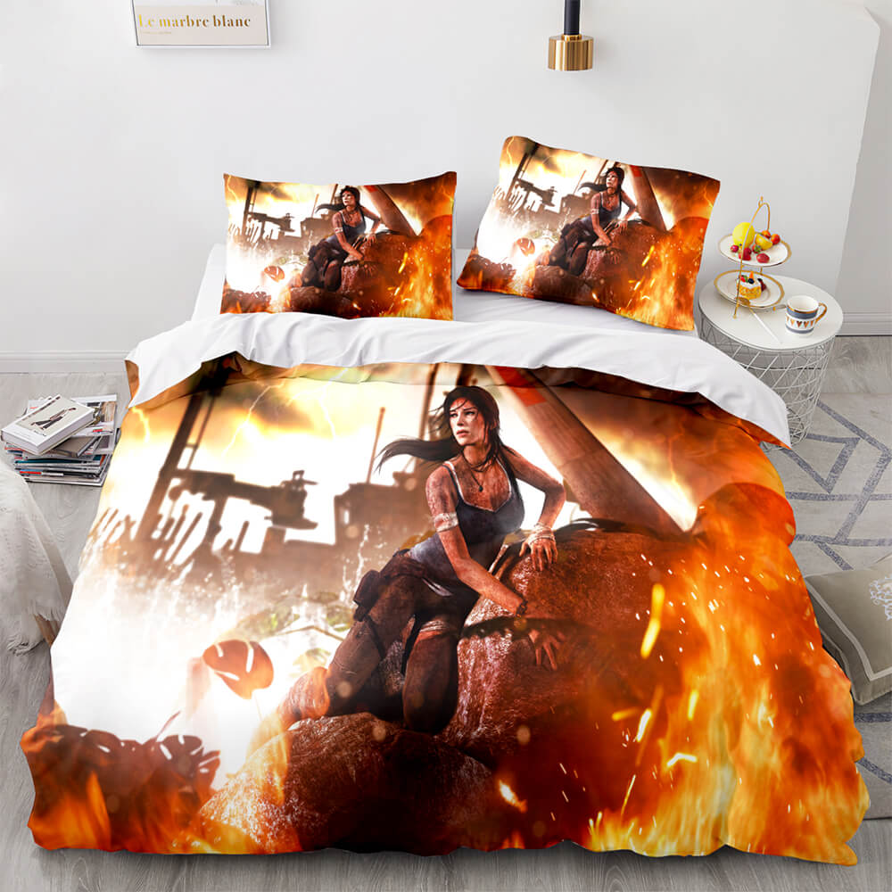2024 NEW Tomb Raider Cosplay Bedding Sets Quilt Covers Without Filler