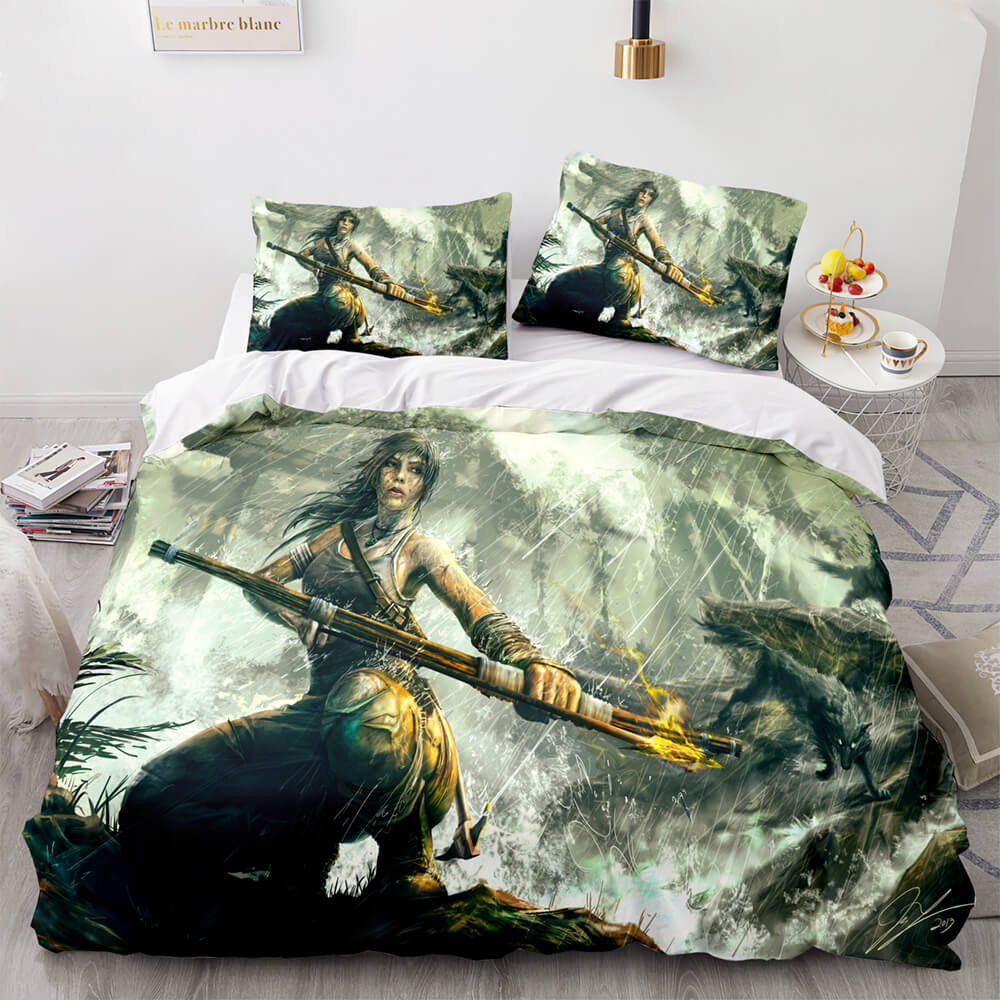 2024 NEW Tomb Raider Cosplay Bedding Sets Quilt Covers Without Filler