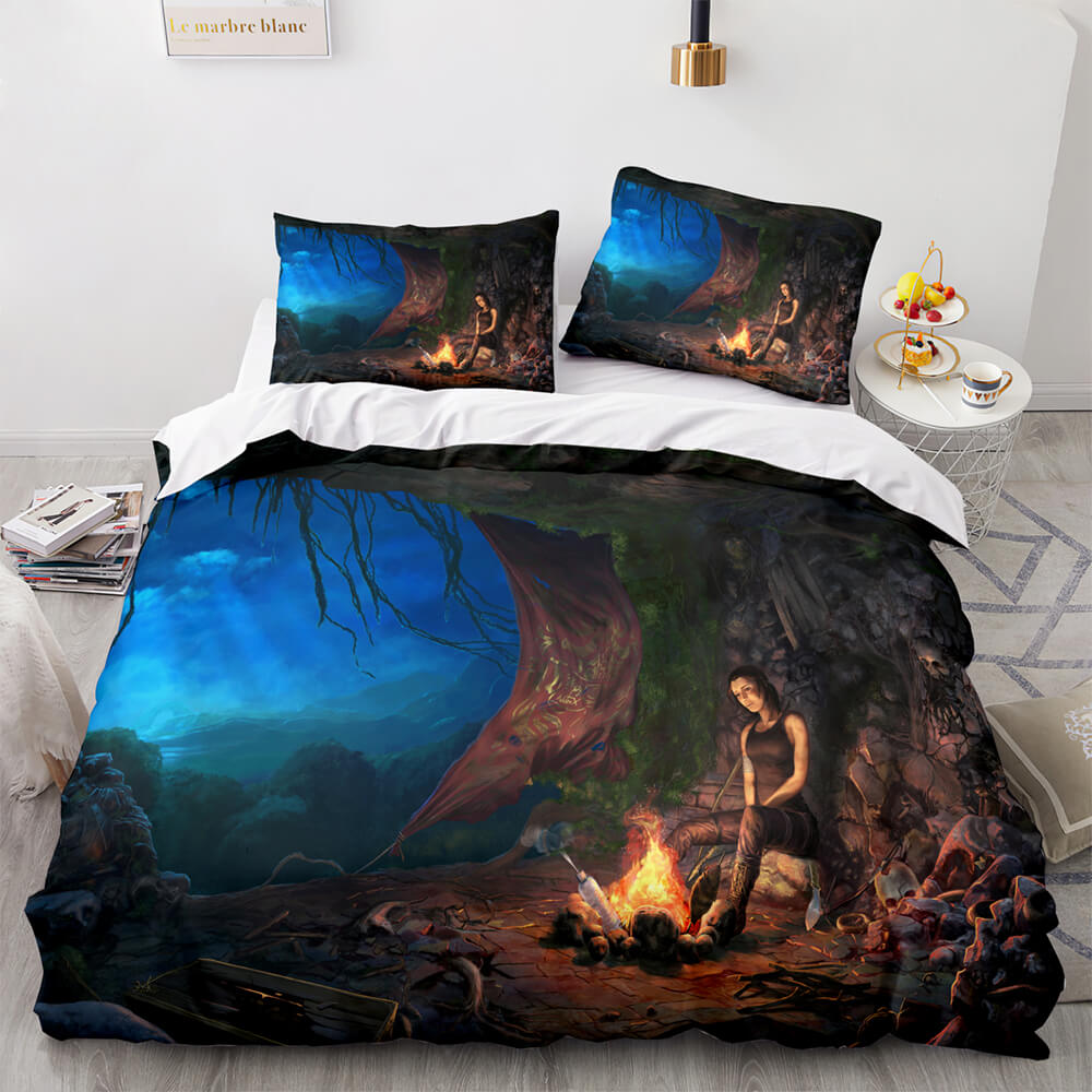 2024 NEW Tomb Raider Cosplay Bedding Sets Quilt Covers Without Filler