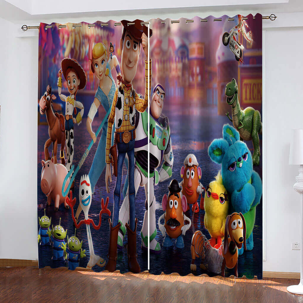 2024 NEW Toy Story Curtains Cosplay Blackout Window Drapes Room Decoration