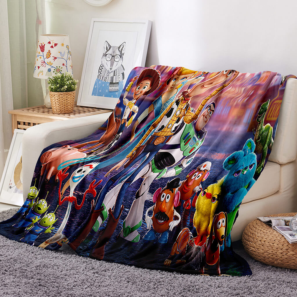 2025 NEW Toy Story Pattern Blanket Flannel Throw Room Decoration