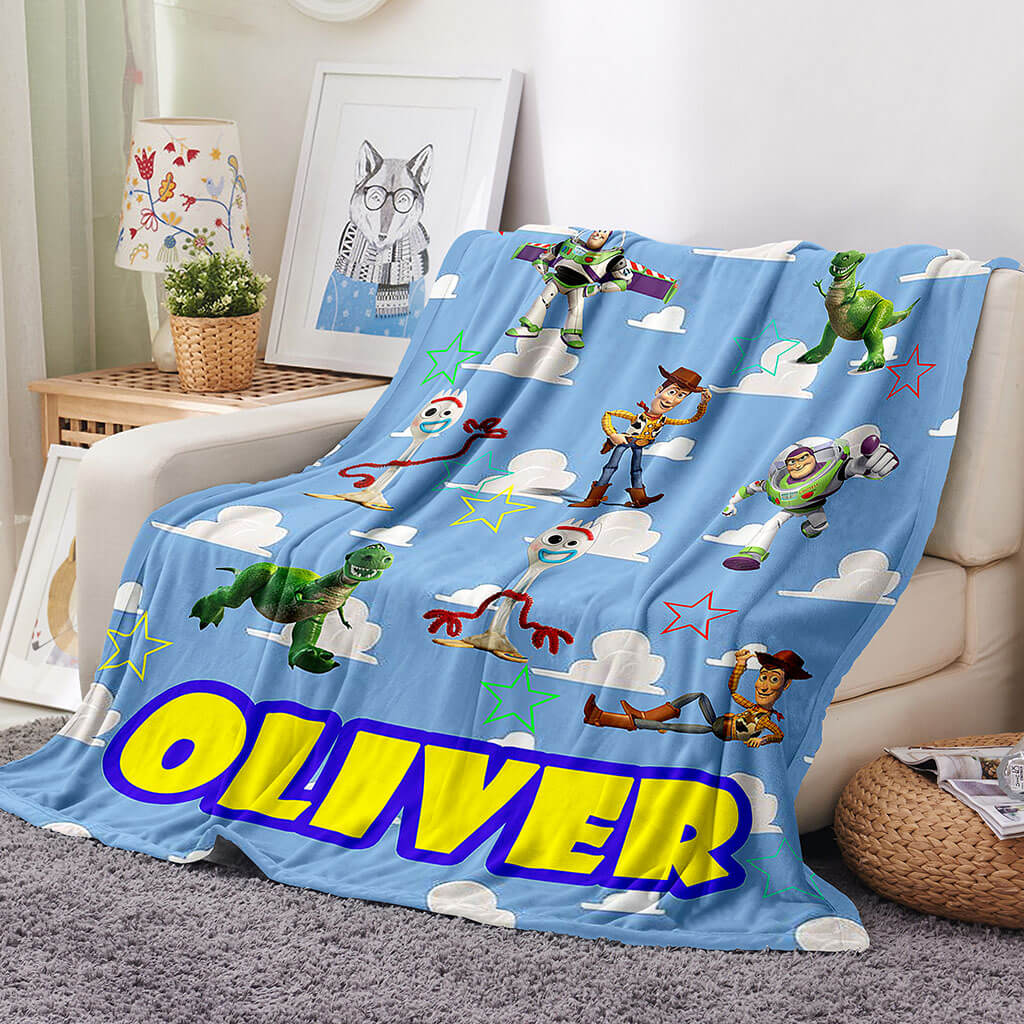 2025 NEW Toy Story Pattern Blanket Flannel Throw Room Decoration