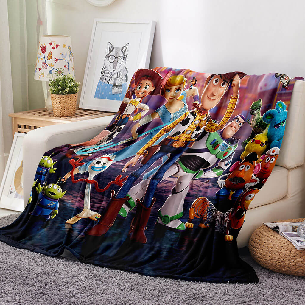 2025 NEW Toy Story Pattern Blanket Flannel Throw Room Decoration