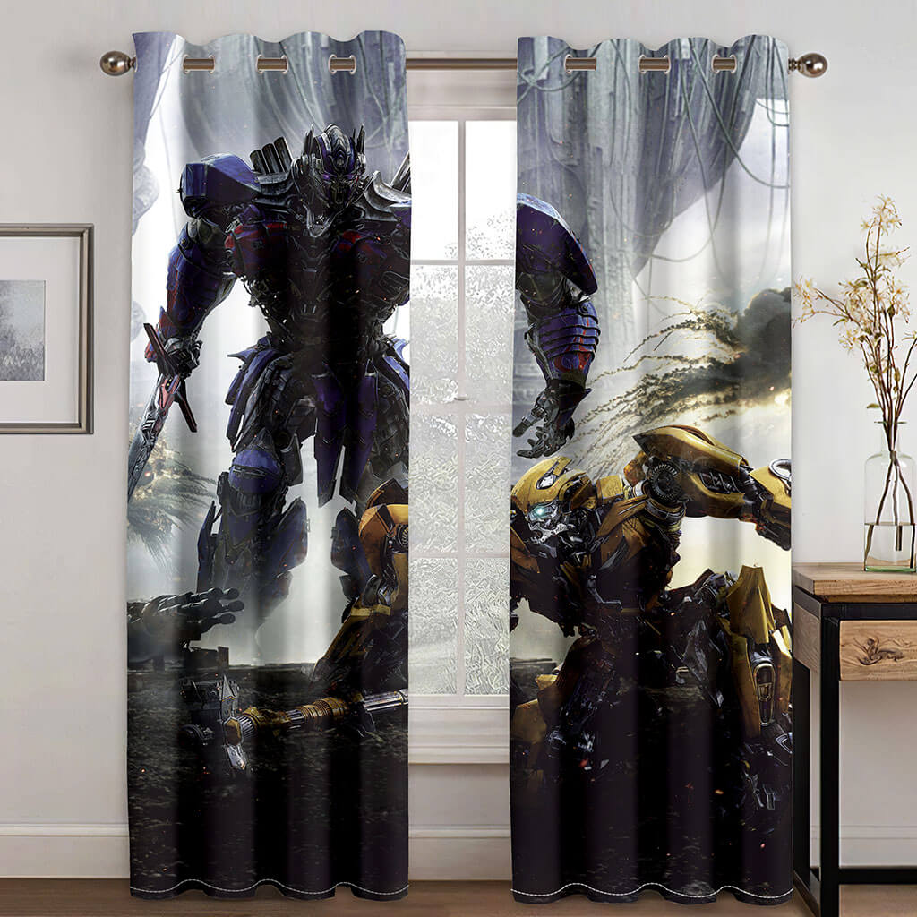 2024 NEW Transformers Curtains Cosplay Blackout Window Treatments Drapes for Room Decor