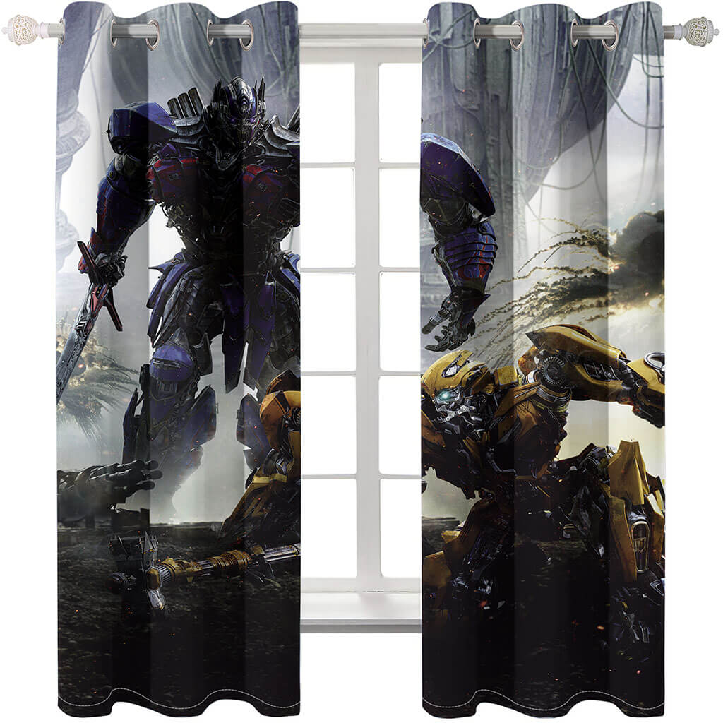 2024 NEW Transformers Curtains Cosplay Blackout Window Treatments Drapes for Room Decor