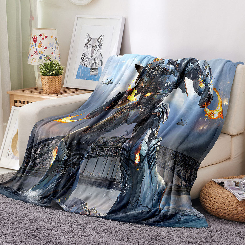 2024 NEW Transformers Pattern Blanket Flannel Throw Room Decoration