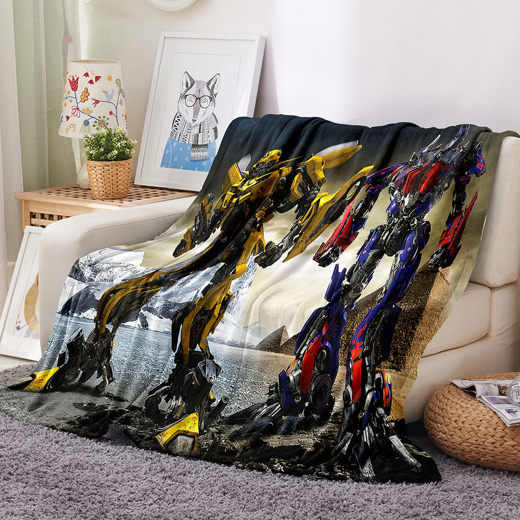2024 NEW Transformers Pattern Blanket Flannel Throw Room Decoration