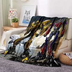 2025 NEW Transformers Pattern Blanket Flannel Throw Room Decoration