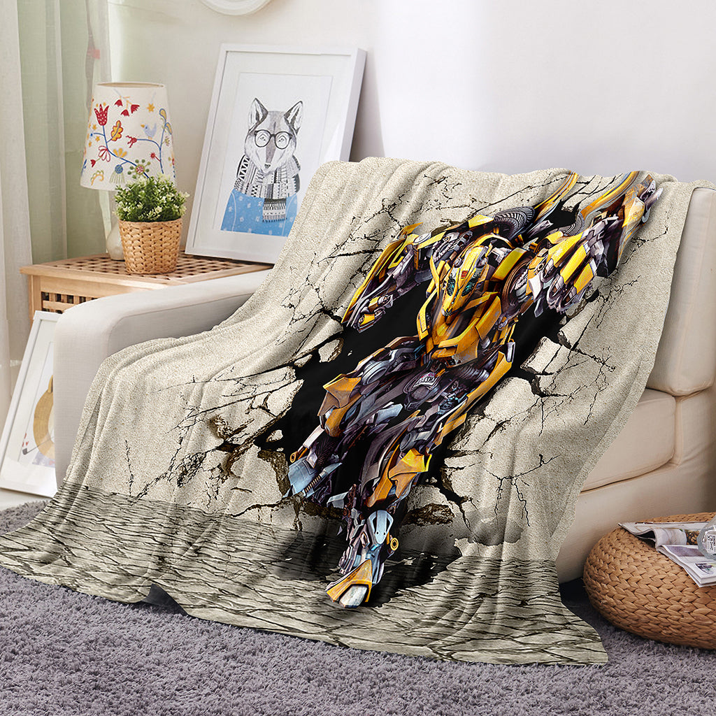 2024 NEW Transformers Pattern Blanket Flannel Throw Room Decoration