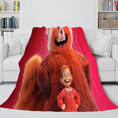 Turning Red 3D Printed Plush Blanket Flannel Fleece Throw Warm Gift for Kids Adults