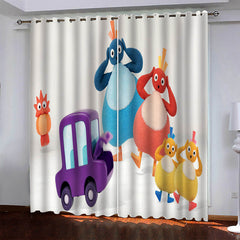 2024 NEW Twirlywoos Curtains Pattern Blackout Window Drapes