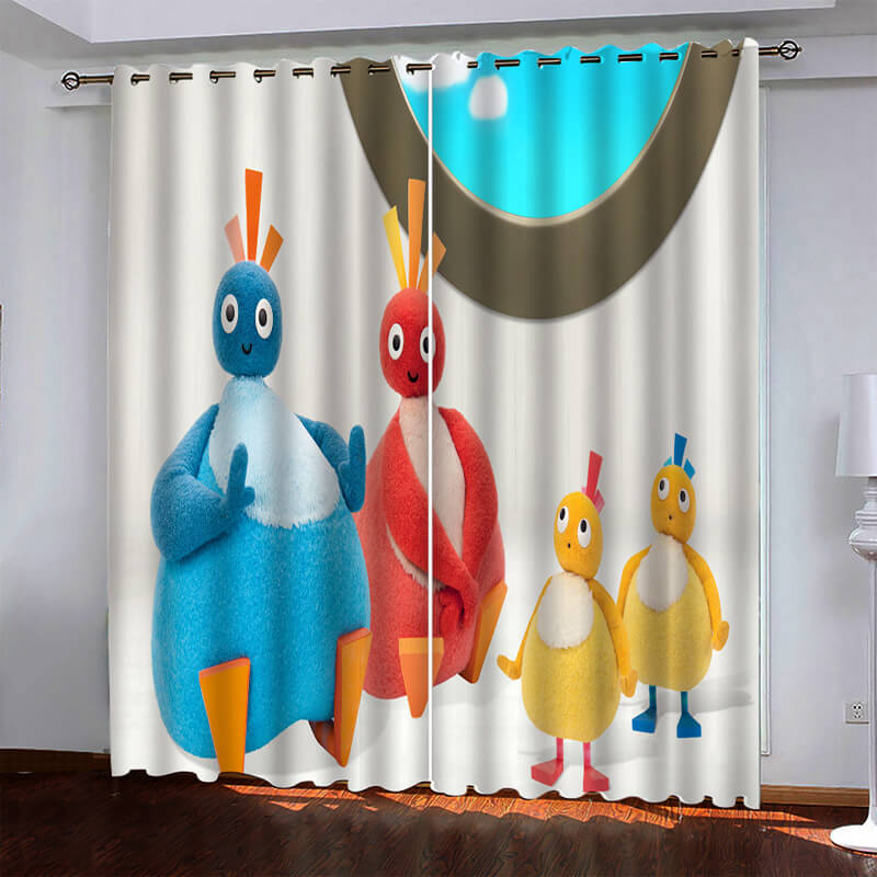 2024 NEW Twirlywoos Curtains Pattern Blackout Window Drapes