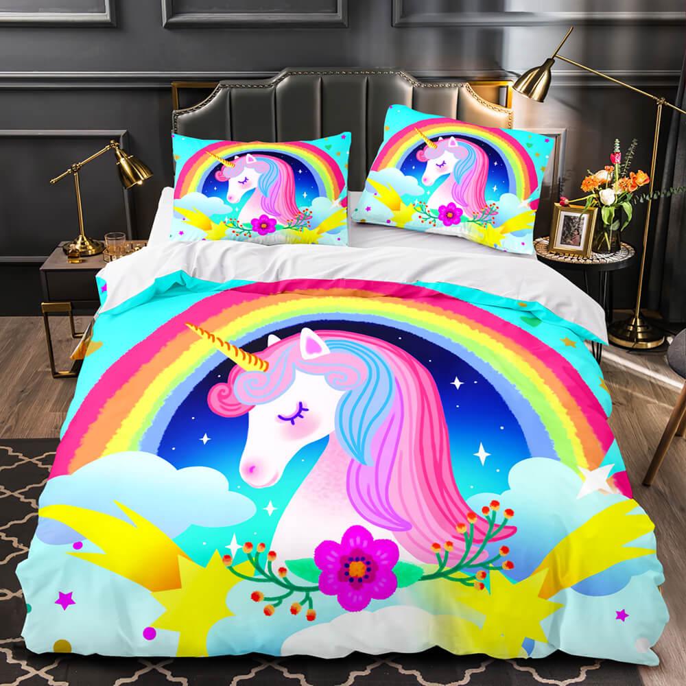 2024 NEW Unicorn Bedding Set Quilt Duvet Cover Bedding Sets for Kids Gift