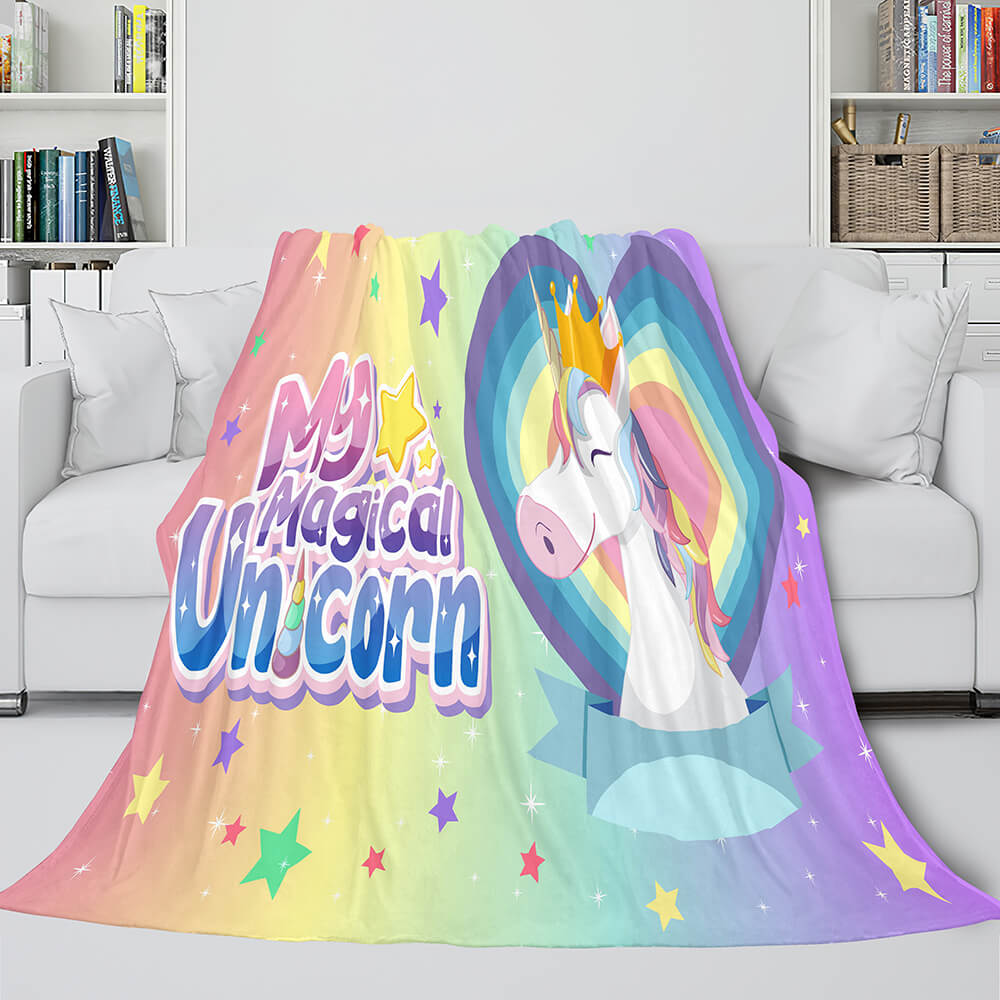2024 NEW Unicorn Blanket Flannel Fleece Throw Blanket Girls Birthday Gift