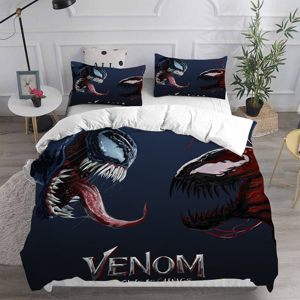 2024 NEW Venom 2 Let There Be Carnage Cosplay Bedding Set Quilt Cover