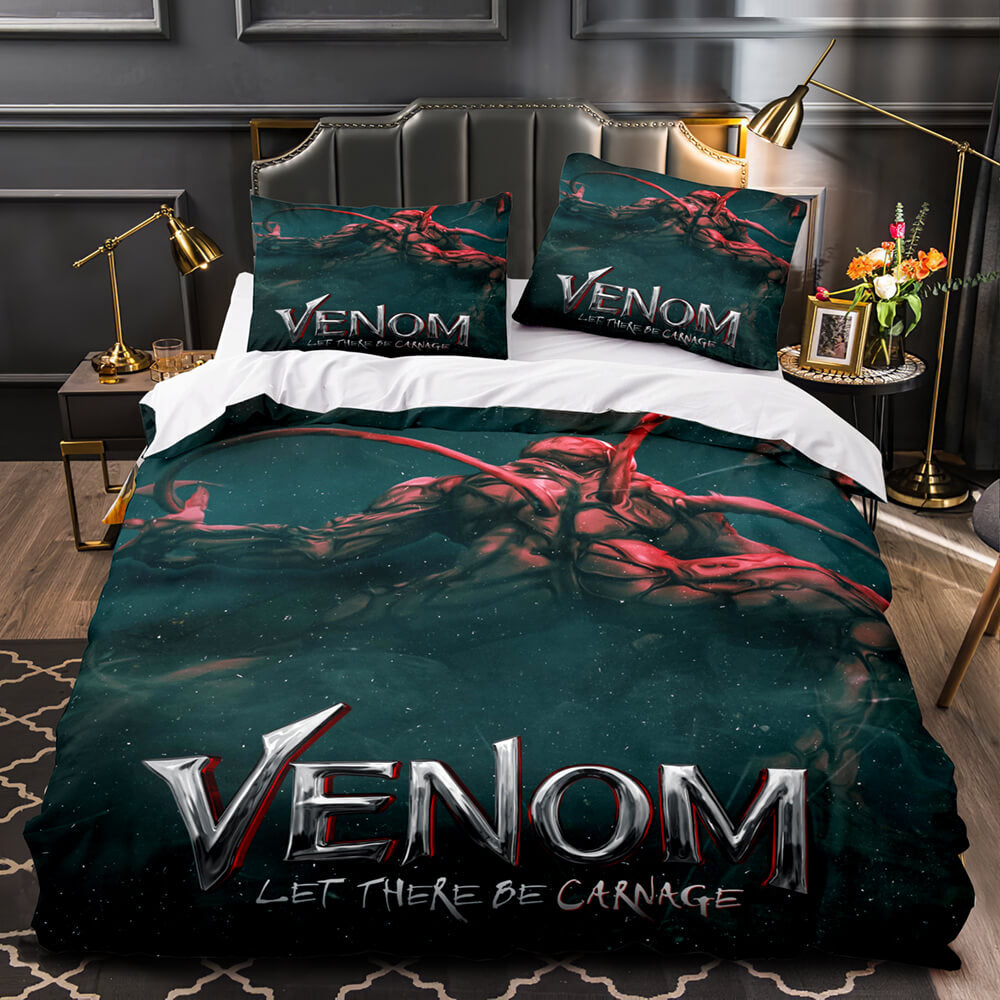 2024 NEW Venom Let There Be Carnage Cosplay Bedding Set Duvet Covers Bed Sets