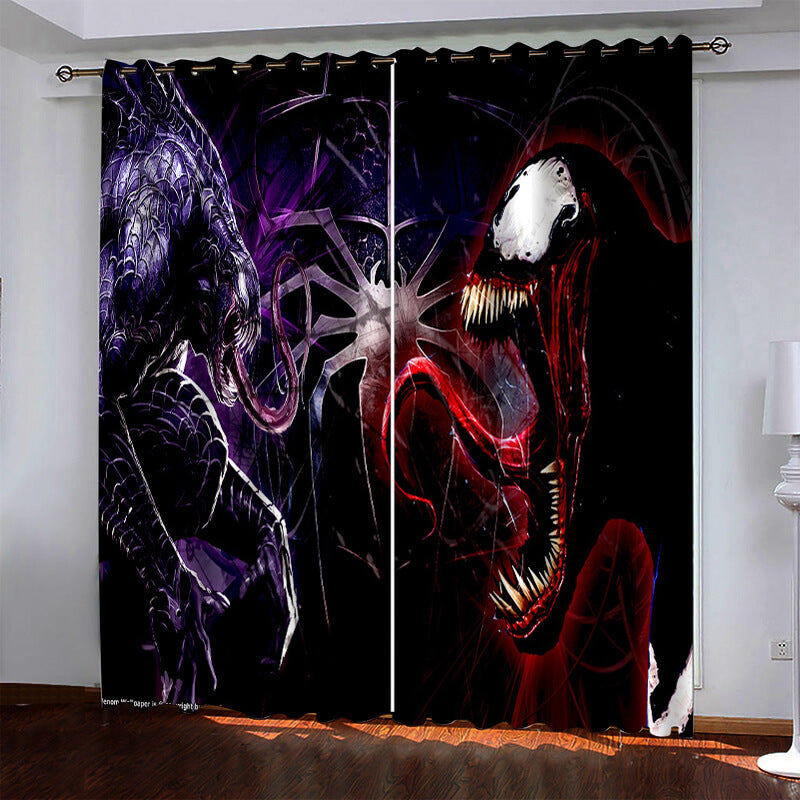 2024 NEW Venom Pattern Curtains Blackout Window Drapes
