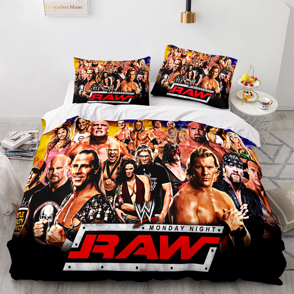 2024 NEW WWE RAW Cosplay Bedding Sets Soft Quilt Cover Without Filler