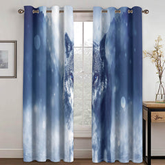 2024 NEW Wolf Curtains Blackout Window Treatments Drapes for Room Decoration