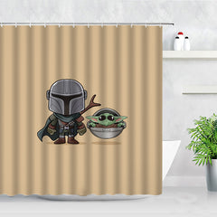 Yoda Baby Shower Curtain Waterproof Bath Curtains Bathroom Decor With Hooks