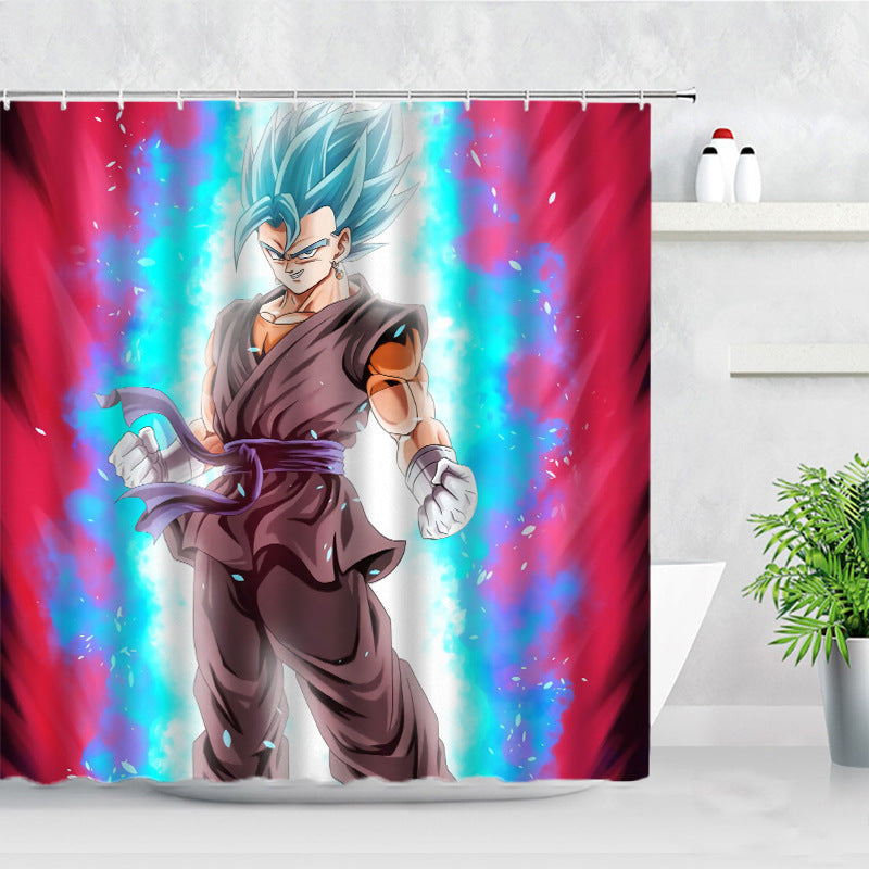 Dragon Ball Shower Curtain Waterproof Bath Curtains Bathroom Decor With Hooks