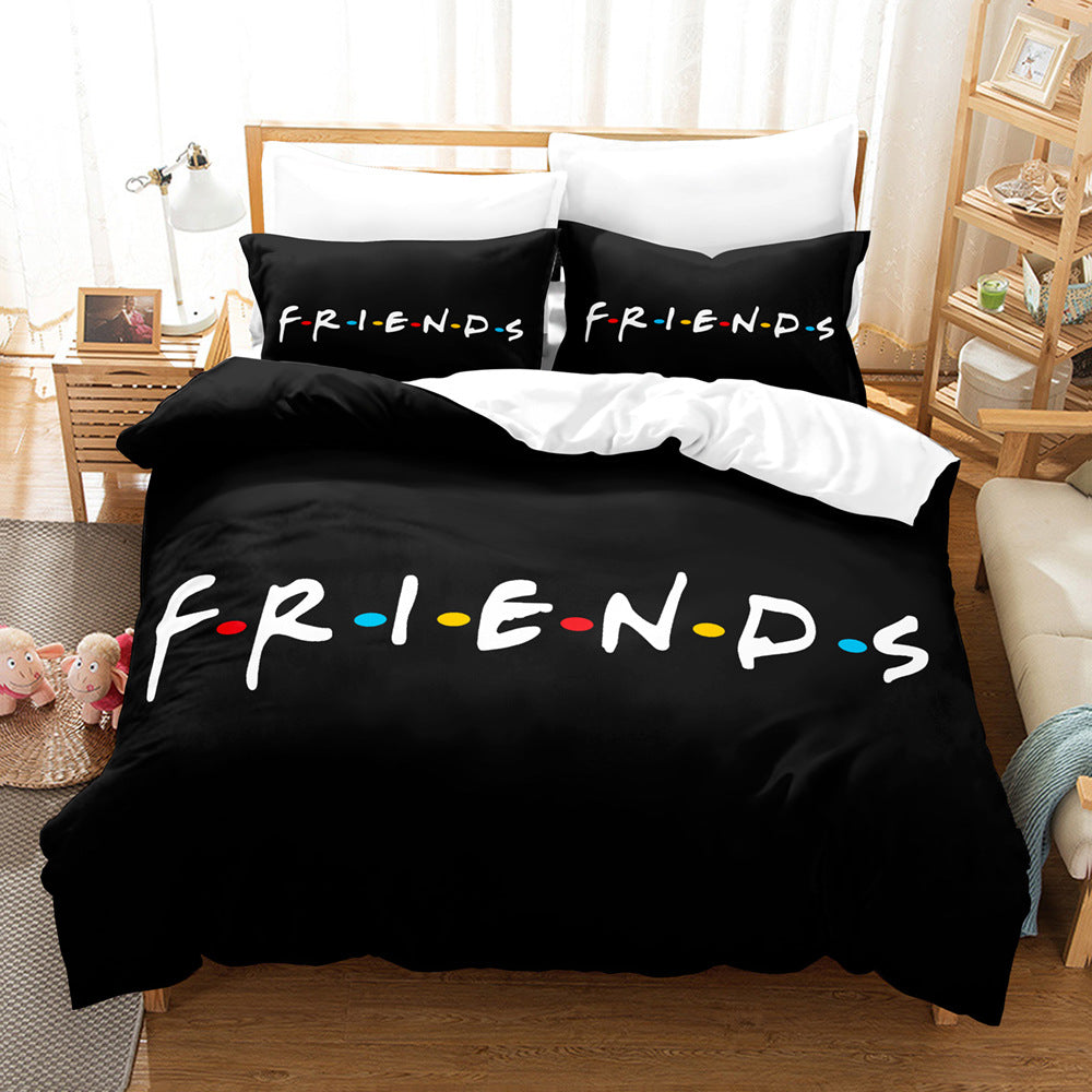 Friends TV Duvet Cover Quilt Cover Pillowcase Bedding Set Bed Linen Home Decor