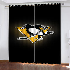 Pittsburgh Penguins Hockey League  Blackout Curtain for Living Room Bedroom Window Treatment