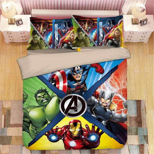 Avengers Captain America Hulk Iron Man Thor #1 Duvet Cover Quilt Cover Pillowcase Bedding Set Bed Linen Home Decor