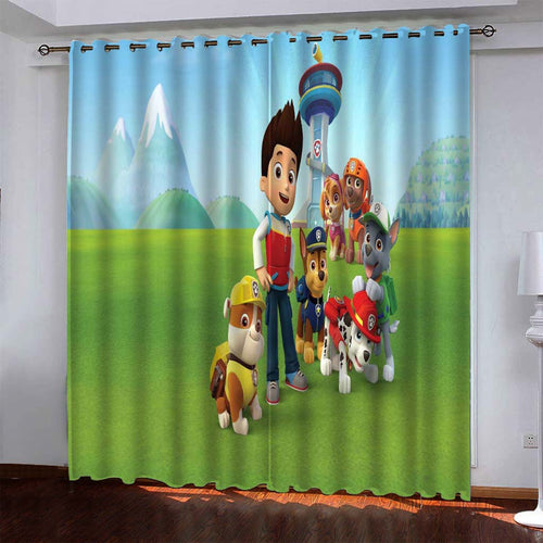 PAW Patrol Marshall #4 Blackout Curtain for Window Treatment Set for Living Room Bedroom